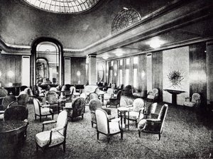 1921年7月在巴黎海洋班轮的大型沙龙 作者 法国摄影师